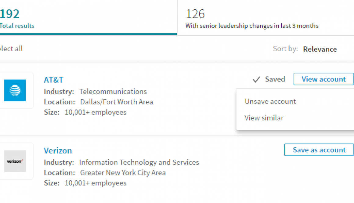 Save Leads and Accounts in LinkedIn Sales Navigator